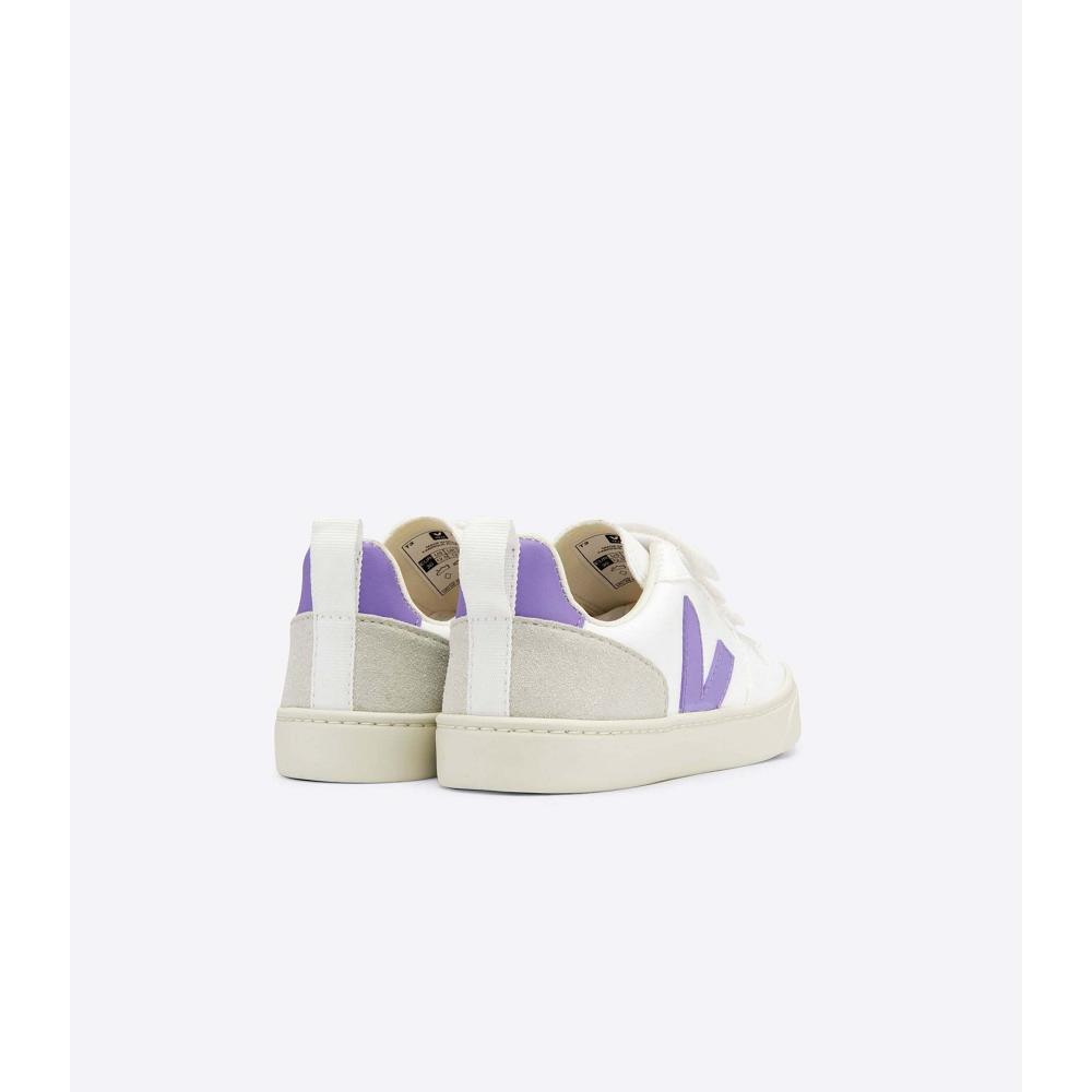 Pantofi Copii Veja V-10 CWL White/Purple | RO 779FDN